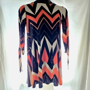 Pretty Chevron Tunic Dress EUC